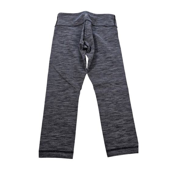Lululemon Wunder Under Cropped Pant Coco Pique Black White Leggings Women’s 4 - Picture 1 of 7
